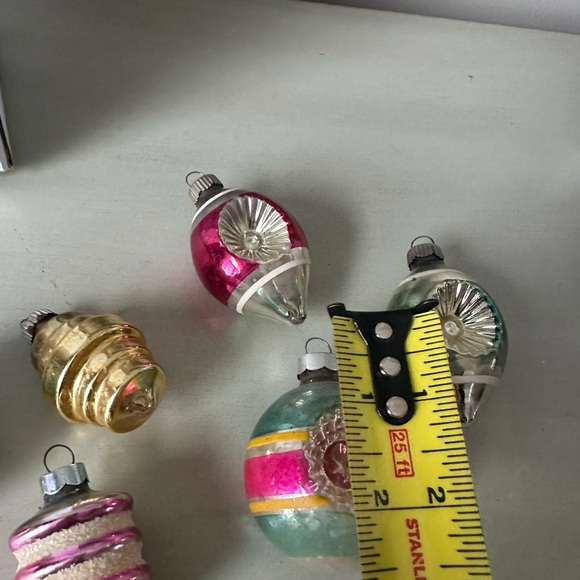 Vintage shiny brite Christmas ornaments concave lantern  lot - Picture 6 of 11